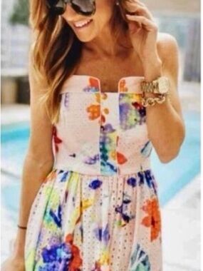 Floral Print Sundress in Multi-Color
